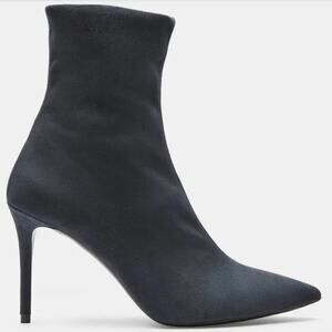 Theory Stretch Faux Suede Sock Boot - 7 - Navy